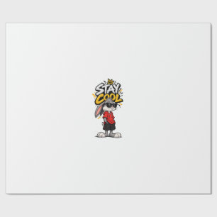 Bleib Cool Street Style Kaninchen Grafik – Lustige Geschenkpapier