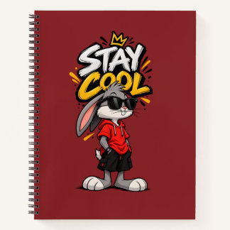 Bleib Cool Street Style Kaninchen Grafik – Lustige Notizblock