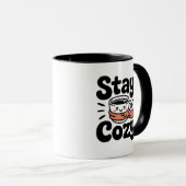 Bleib Cozy Süße Kaffeetasse (VorderseiteRechts)
