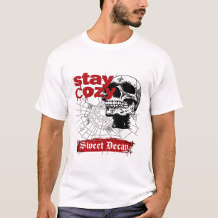 Bleib Cozy Sweet Decay Totenkopf T-Shirt
