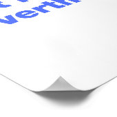 Bleib dran. Lass mir das überdenken Poster (Ecke)