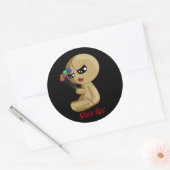 Bleib dran! runder aufkleber (Umschlag)