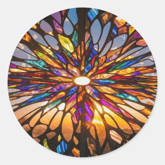 Bleib dran. runder aufkleber (Vorderseite)