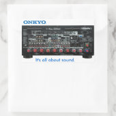 Bleib dran! TX-NR3030 Rechteckiger Aufkleber (Tasche)