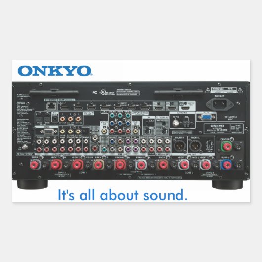 Bleib dran! TX-NR3030 Rechteckiger Aufkleber (Vorderseite)