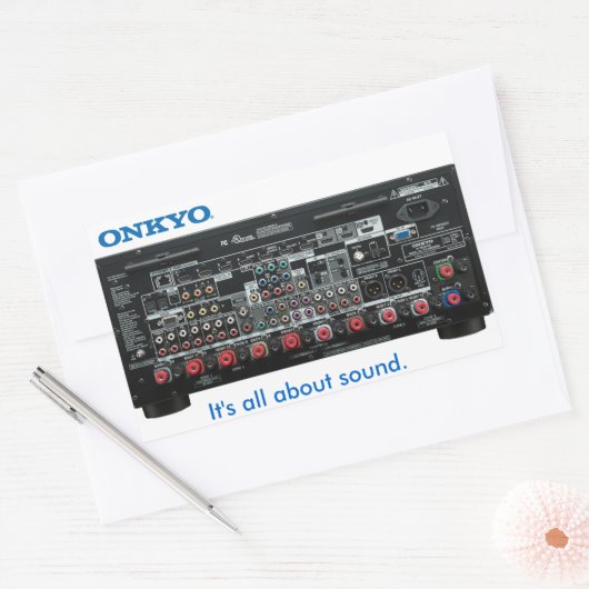 Bleib dran! TX-NR3030 Rechteckiger Aufkleber (Umschlag)