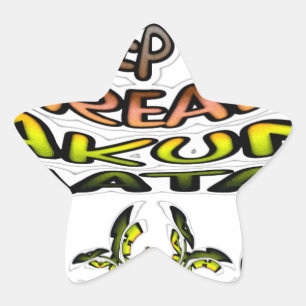 Bleib Echt: Kaleidoskop Kunstposter/Grafik Stern-Aufkleber