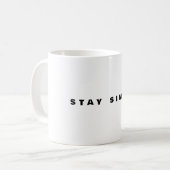Bleib-einfach-Becher | Minimaler Spruch Kaffeetasse (Vorderseite Links)