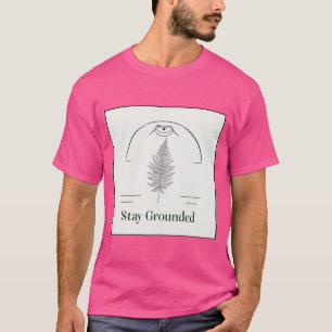 Bleib Erdet – Minimalistischer Farnblatt Retro Nat T-Shirt