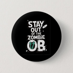 Bleib fern vom Zombie Ob Lustige Disc Golf Zombie Button