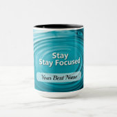 Bleib fokussierter Kreis Tasse (Zentrum)