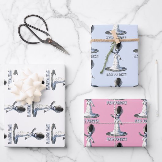 Bleib freakig! Braut von Frankenstein Geschenkpapier Set (Vorderseite)