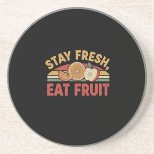 Bleib frisch iss Obst Vintage Food Lover Getränkeuntersetzer