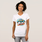 Bleib Frostig – Snowboardender Eisbär T-Shirt (Vorne ganz)