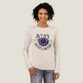 Bleib für die Sonnenblumen Tri-Blend Shirt (Volle Vorderseite)