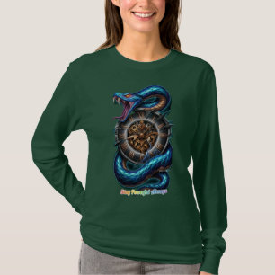 Bleib furchtlose Kobra-Schädel-Kronen-T-Shirt-Desi T-Shirt