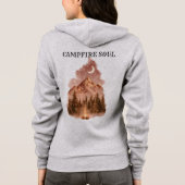 Bleib gemütlich, bleib wild | Wasserfarbe Campfire Hoodie (Rückseite)
