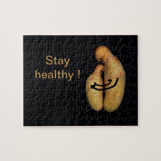 Bleib gesund mit Liebe Puzzle (Horizontal)
