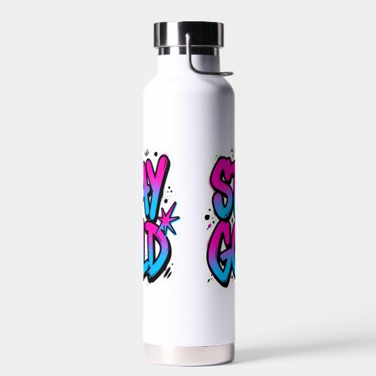 BLEIB GOLD Graffiti Neon Trinkflasche (Links)