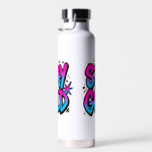 BLEIB GOLD Graffiti Neon Trinkflasche (Rechts)