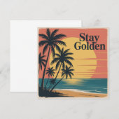 Bleib Golden Einladung (Vorne/Hinten)