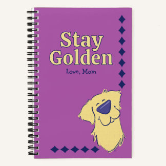 "Bleib Golden" Golden Retriever Personalisiert Cus Notizblock