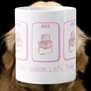 Bleib golden... Lass uns Mahj spielen Golden Retri Jumbo-Tasse