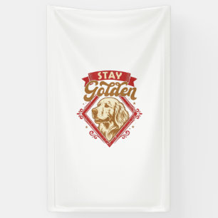 Bleib Golden Retriever Hund Roter Diamant_1 Banner