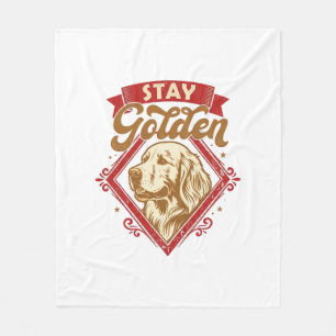 Bleib Golden Retriever Hund Roter Diamant_1 Fleecedecke
