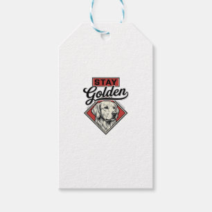 Bleib Golden Retriever Vintage Hund Vektor Design_ Geschenkanhänger