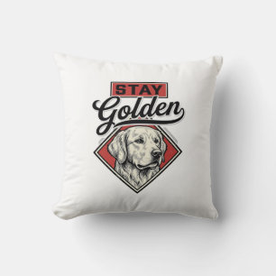 Bleib Golden Retriever Vintage Hund Vektor Design_ Kissen