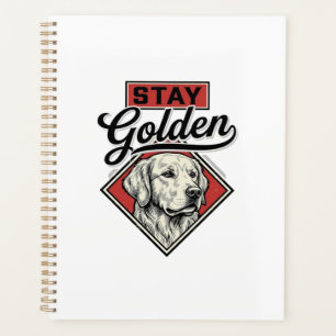 Bleib Golden Retriever Vintage Hund Vektor Design_ Planer