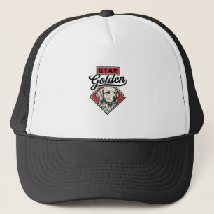 Bleib Golden Retriever Vintage Hund Vektor Design_ Truckerkappe