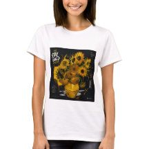 Bleib Golden Sonnenblumen T-Shirt | Van Gogh Stree
