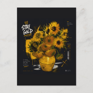 Bleib Golden Sonnenblumen | Van Gogh Postkarte