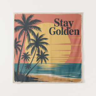 Bleib Golden Wandteppich