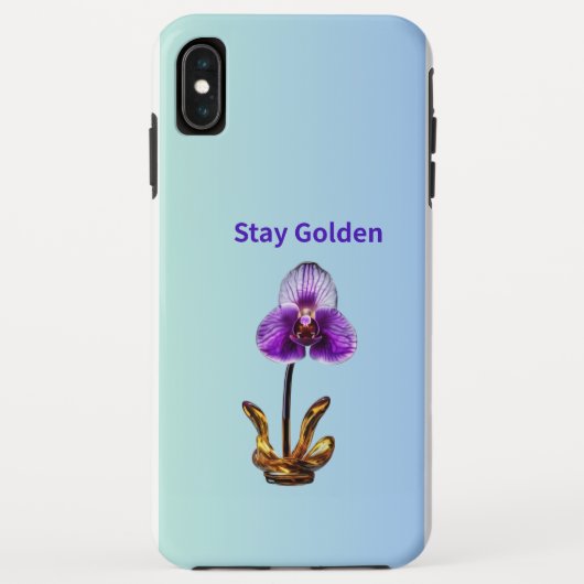 Bleib Goldene Orchidee Case-Mate iPhone Hülle (Rückseite)