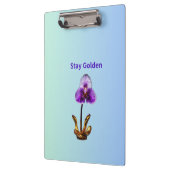 Bleib Goldene Orchidee Klemmbrett (Links)