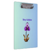 Bleib Goldene Orchidee Klemmbrett (Rechts)