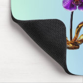 Bleib Goldene Orchidee Mousepad (Ecke)