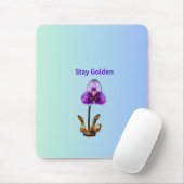 Bleib Goldene Orchidee Mousepad (Mit Mouse)