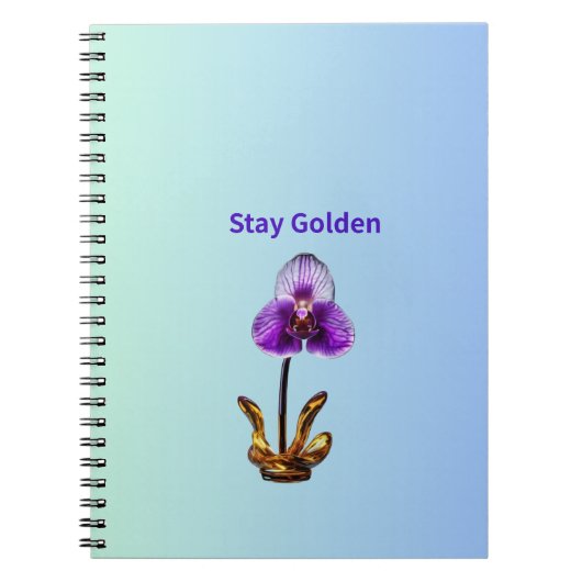Bleib Goldene Orchidee Notizblock (Vorderseite)