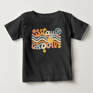 Bleib Groovy 70er-Jahre-Aesthetic Hippie-Shirt Baby T-shirt