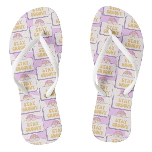 Bleib groovy badesandalen (Fußbett)