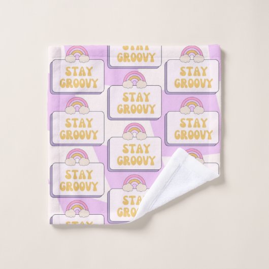 Bleib groovy badhandtuch set (Waschlappen)