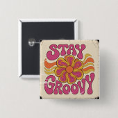 Bleib groovy button (Vorne & Hinten)