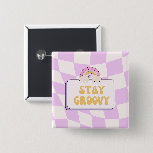 Bleib groovy button (Vorne & Hinten)
