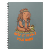 Bleib Groovy Capybara Süß Retro Individuell Notizblock (Vorderseite)