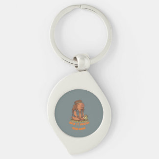 Bleib Groovy Capybara Süß Retro Individuell Schlüsselanhänger