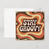 Bleib groovy einladung (Vorne/Hinten)
